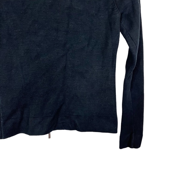 OLO Navy Blue Full Zip Knit Long Sleeve Cardigan Sweater Jacket Cotton Blend  L - Picture 13 of 16